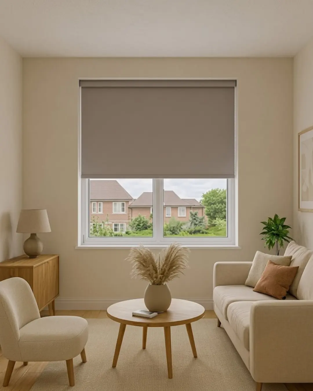 Elektrische raamdecoratie, voorbeeld interieur